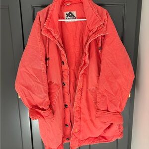 J. America Men's Vibrant Salmon Trench Coat